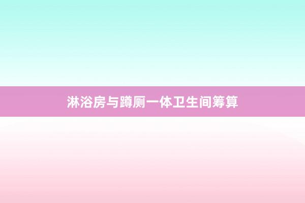 淋浴房与蹲厕一体卫生间筹算